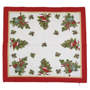 BOŻE NARODZENIE OBRUS ZE ŚWIĄTECZNYM NADRUKIEM 81,5 X 73,5 CM