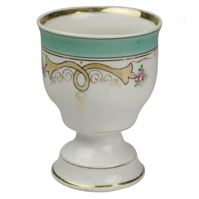 43517 BIEDERMEIER PUCHAR KIELICH RĘCZNIE MALOWANY ZŁOCONY ŚLĄSK (1).jpg
