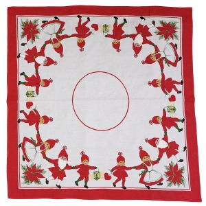 BOŻE NARODZENIE SKANDYNAWIA OBRUS ZE ŚWIĄTECZNYM NADRUKIEM 75 X 72 CM