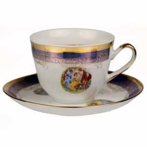 44223 CZESKA PORCELANA TRZY GRACJE FILIŻANKA ZE SPODKIEM (1).jpg
