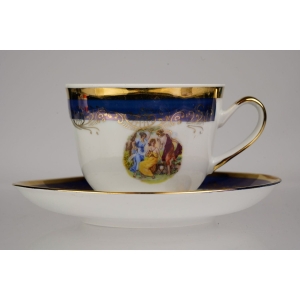 44223 CZESKA PORCELANA TRZY GRACJE FILIŻANKA ZE SPODKIEM (2).jpg