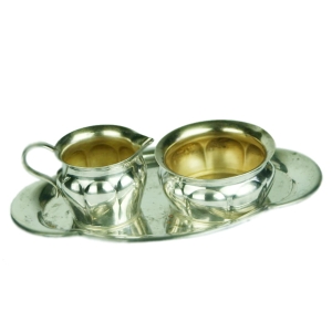 35147 PRIMA PLATEROWANY SREBREM ZESTAW ŚRODKA STOŁU CUKIERNICA MLECZNIK NA TACY.jpg