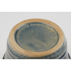 44662 MUSZTARDNICZKA MUSZTARDNICA POJEMNIK NA DŻEM CERAMIKA KOBALTEM MALOWANA (6).jpg