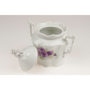 44737 SECESJA ŚLICZNA OKAZAŁA CUKIERNICA FIOLETOWE BRATKI (4).jpg