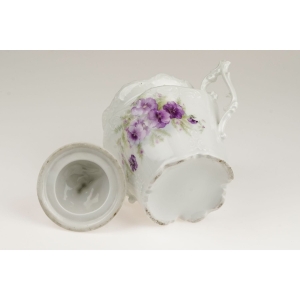 44737 SECESJA ŚLICZNA OKAZAŁA CUKIERNICA FIOLETOWE BRATKI (5).jpg