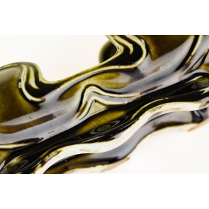 44891 ART NOUVEAU MAJOLIKA POJEMNIK NA WYKAŁACZKI W ZIELENI (4).jpg