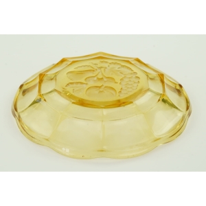 45266 WALTHER HERMANN KOMPLET CZTERECH BURSZTYNOWO-ŻÓŁTYCH TALERZYKÓW OWOCOWYCH (3).jpg