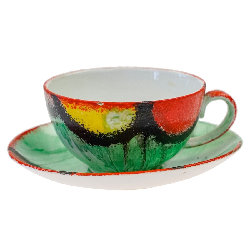 45894 CZECHY CERAMICZNA WIELOBARWNA FILIŻANKA RĘCZNIE MALOWANA (1).jpg