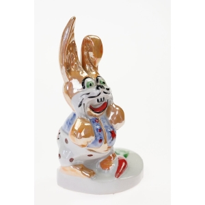46030 STEATYT FIGURKA ZABAWNA RZADKA FIGURKA KRÓLIK ZAJĄC RĘCZNIE MALOWANA (2).jpg
