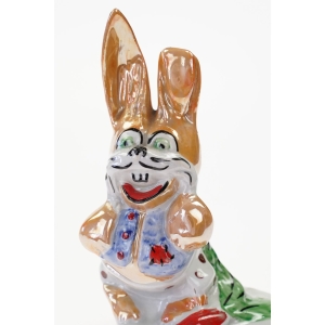 46030 STEATYT FIGURKA ZABAWNA RZADKA FIGURKA KRÓLIK ZAJĄC RĘCZNIE MALOWANA (5).jpg