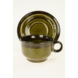 47123 PRUSZKÓW LOTOS W. NIEWIEDZIELSKI OLIWKOWA FILIŻANKA ZE SPODKIEM 1981 ROK (3).jpg