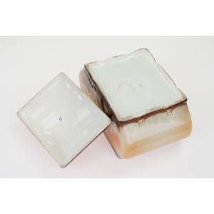 47440 CERAMICZNA PUSZKA BOMBONIERA NACZYNIE Z POKRYWĄ KWIATOWA DEKORACJA NATRYSKOWA (5).jpg