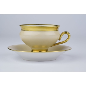 38923 KPM KOPENHAGA KREMOWO-BEŻOWA FILIŻANKA ZE SPODKIEM (2).jpg