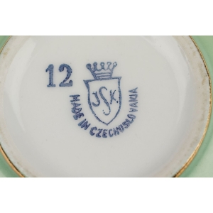 44601 STRUŽNA SELEDYNOWA FILIŻANKA ZE SPODKIEM ZŁOTE ORNAMENTY (6).jpg
