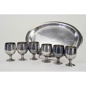 48709 HEFRARESOVIA PLATEROWANE SREBREM KIELISZKI DO WÓDKI NA TACY (3).jpg