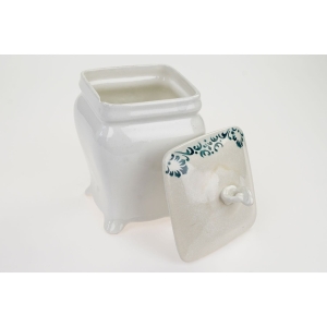 48761 FRANCJA FAJANSOWY KUCHENNY POJEMNIK NA CUKIER Z ŻAGLÓWKĄ (5).jpg