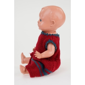 48898 STARA CELULIDOWA LALKA W SUKIENCE ROBIONEJ NA DRUTACH 26 CM (5).jpg