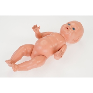 48898 STARA CELULIDOWA LALKA W SUKIENCE ROBIONEJ NA DRUTACH 26 CM (6).jpg