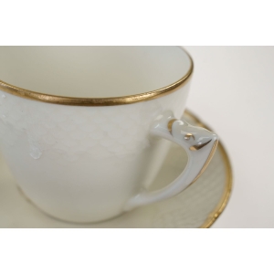 49333 BING &amp; GRONDAHL KOPENHAGA HARMANN KOŚĆ SŁONIOWA RELIEFY FILIŻANKA ZE SPODKIEM (3).jpg