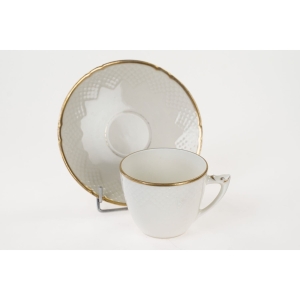 49333 BING &amp; GRONDAHL KOPENHAGA HARMANN KOŚĆ SŁONIOWA RELIEFY FILIŻANKA ZE SPODKIEM (4).jpg