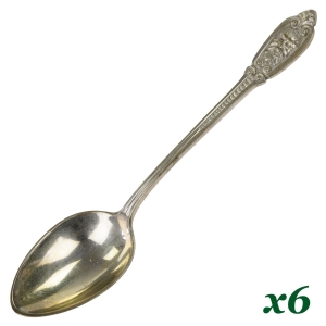 PLATEROWANE SREBREM ŁYŻECZKI DO MOKKI Z TWARZĄ MĘŻCZYZNY