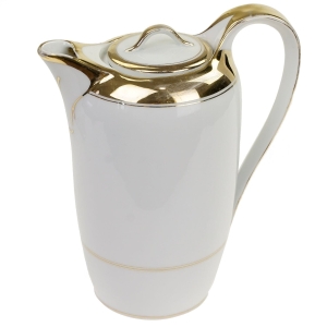 TIRSCHENREUTH BIEL I ZŁOCENIA ELEGANCKI DZBANEK DO CZEKOLADY KAKAO KAWY