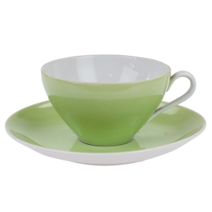 THUN SELEDYNOWA HERBACIANA FILIŻANKA ZE SPODKIEM