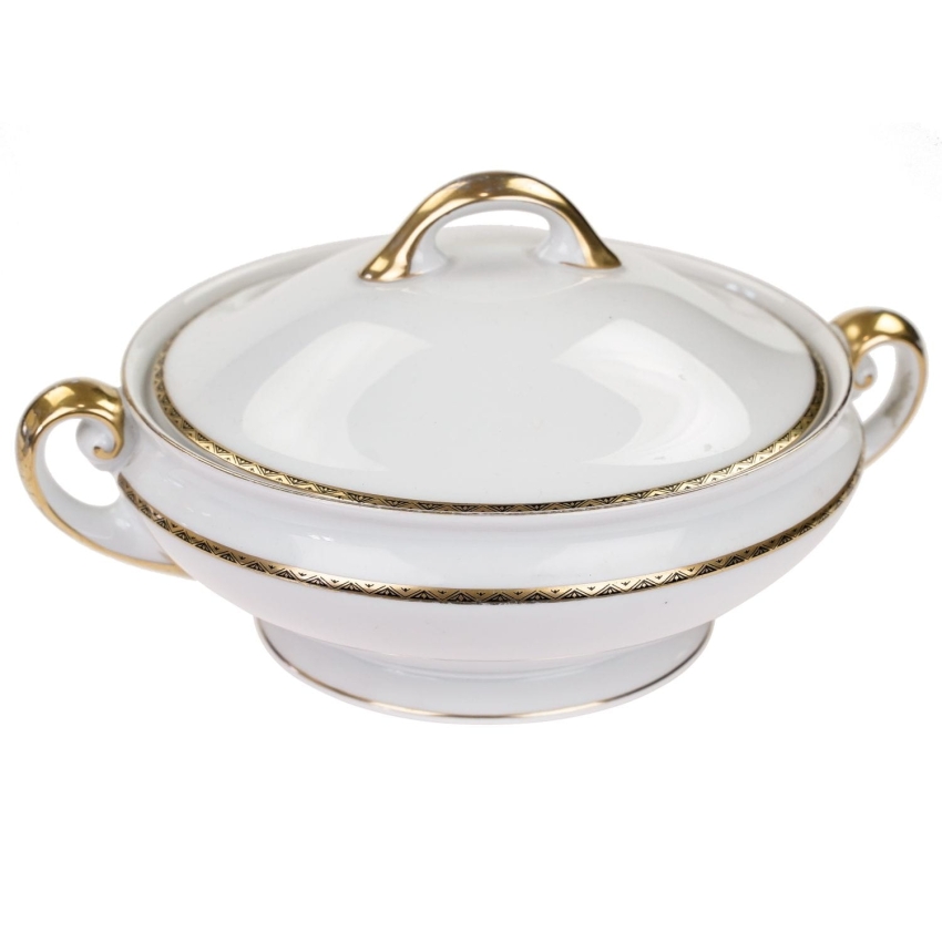 50014 TIRSCHENREUTH CUDOWNA ELEGANCKA WAZA TERYNA Z CZARNO-ZŁOTYM OTOKIEM (1).jpg