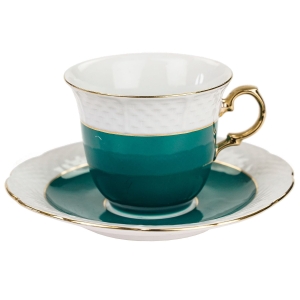 THUN NATÁLIE ZIELONA/MORSKA FILIŻANKA ZE SPODKIEM