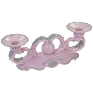 50576 CHODOV DWURAMIENNY ŚWIECZNIK Z RÓŻOWEJ PORCELANY (1).jpg