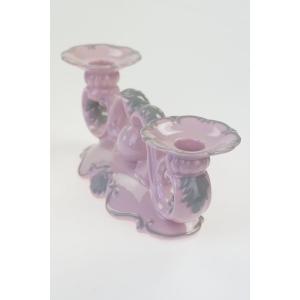 50576 CHODOV DWURAMIENNY ŚWIECZNIK Z RÓŻOWEJ PORCELANY (5).jpg