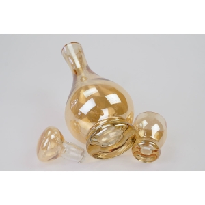 50857 CARNIVAL GLASS IRYZOWANA KARAFKA Z SZŚCIOMA KIELISZKAMI (4).JPG