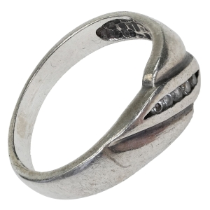 51490 STARY POLSKI SREBRNY PIERŚCIONEK Z MALEŃKIMI OCZKAMI R. 16,5 2,9G (1).jpg