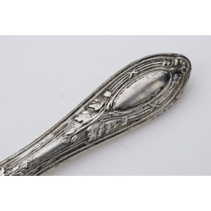 51649 ART NOUVEAU KOMPLET 4 NOŻY DO PRZEKĄSEK TRZONEK SREBRO 800 (3).JPG