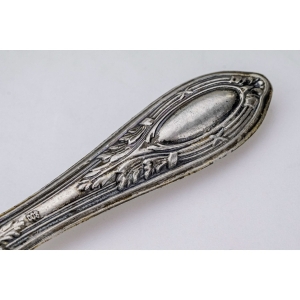 51650 ART NOUVEAU KOMPLET 6 WIDELCÓW DO PRZEKĄSEK TRZONEK SREBRO 800 (2).JPG