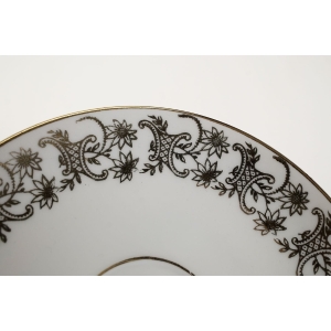 51717 STRUŽNA SELEDYNOWA FILIŻANKA ZE SPODKIEM ZŁOTE ORNAMENTY (4).JPG