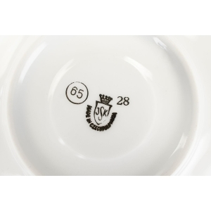 51717 STRUŽNA SELEDYNOWA FILIŻANKA ZE SPODKIEM ZŁOTE ORNAMENTY (7).JPG