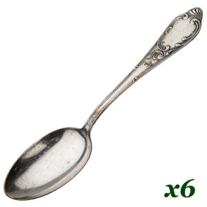 51806 KOMPLET SOLIDNYCH PLATEROWANYCH ŁYŻEK OBIADOWYCH DO ZUPY BARDZO ZDOBNYCH (1).jpg