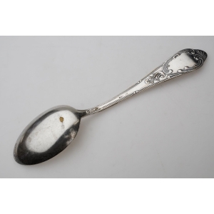 51806 KOMPLET SOLIDNYCH PLATEROWANYCH ŁYŻEK OBIADOWYCH DO ZUPY BARDZO ZDOBNYCH (3).JPG