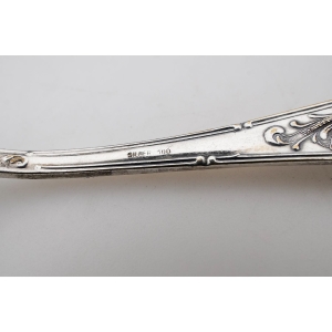 51806 KOMPLET SOLIDNYCH PLATEROWANYCH ŁYŻEK OBIADOWYCH DO ZUPY BARDZO ZDOBNYCH (4).JPG