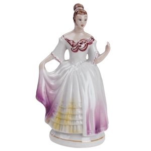 STEATYT Z. BUKSOWICZ FIGURKA DAMY W BALOWEJ SUKNI I