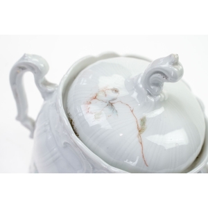 51928 WEIMAR SECESJA BIAŁA CUKIERNICZKA RELIEFY I PASTELOWE KWIATY (3).JPG