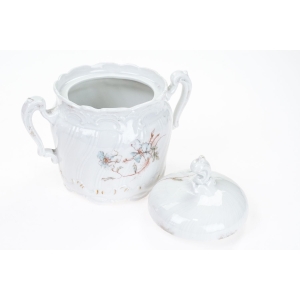 51928 WEIMAR SECESJA BIAŁA CUKIERNICZKA RELIEFY I PASTELOWE KWIATY (5).JPG