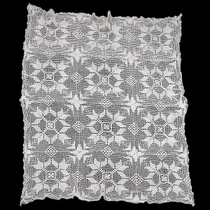 SZYDEŁKO PROSTOKĄTNY OBRUS FIRANKA DUŻE GWIAZDY 197 X 140 CM