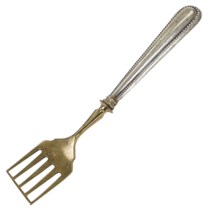 52139 ŚLICZNY WIDELEC DO SARDYNEK SZPROTEK ZE SREBRNYM TRZONKIEM PRÓBY 800 (1).JPG