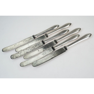 52353 PLEWKIEWICZ PLATEROWANY SREBREM KOMPLET NOŻY OBIADOWYCH (5).JPG