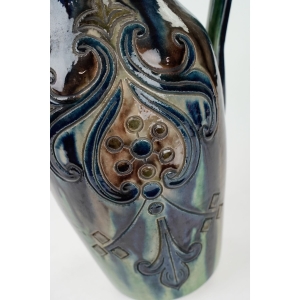 52510 TORHOUT BELGIA ARTS &amp; CRAFTS ART-NOUVEAU PIĘKNY BARWNY WAZON Z USZAMI (3).JPG