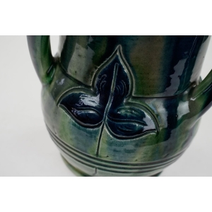 52592 TORHOUT BELGIA ARTS &amp; CRAFTS ART-NOUVEAU PIĘKNY BARWNY WAZON Z USZAMI (2).JPG
