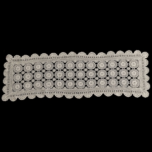 SZYDEŁKO KREMOWY LAUFER W ROZETKI 116 X 36 cm