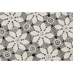 52835 SZYDEŁKO DELIKATNY BIEŻNIK LAUFER W ROZETKI W BIELI 84 X 36 cm (2).JPG